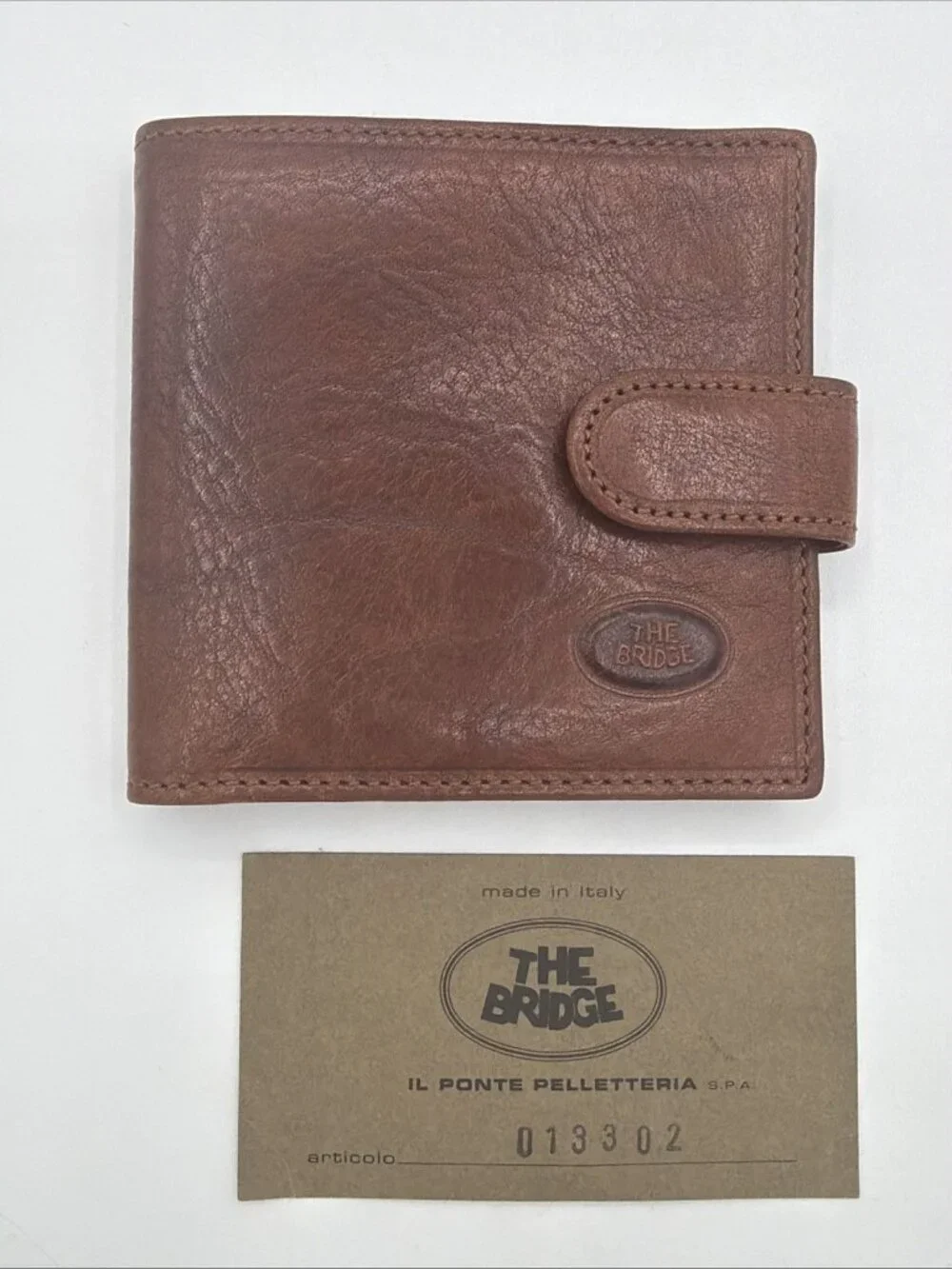 The Bridge Italian Leather Bi-fold Wallet, Brown, NWT